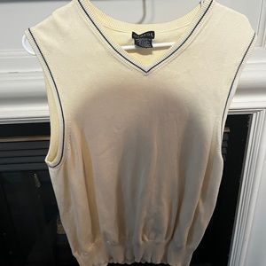 Pale Yellow Mens sweater vest.